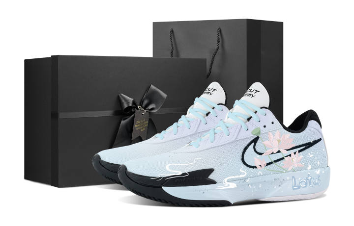Nike Nike Air Zoom G.T. Cut Academy Sunlit Lotus Premium Box Abrasion Resistant Low top Basketball Shoes Men's Blue