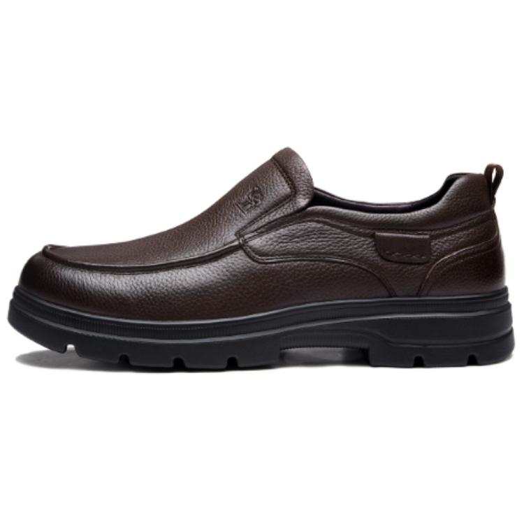CAMEL CAMEL Casual Leather Shoes Men's Low Top Black, Brown