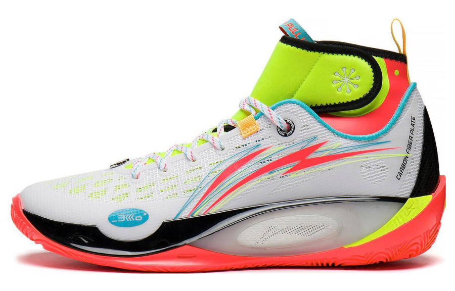 Li-Ning Li Ning 808 2 ULTRA Cushioning Slip Resistant Abrasion Resistant High top Basketball Shoes Men's White Green Red