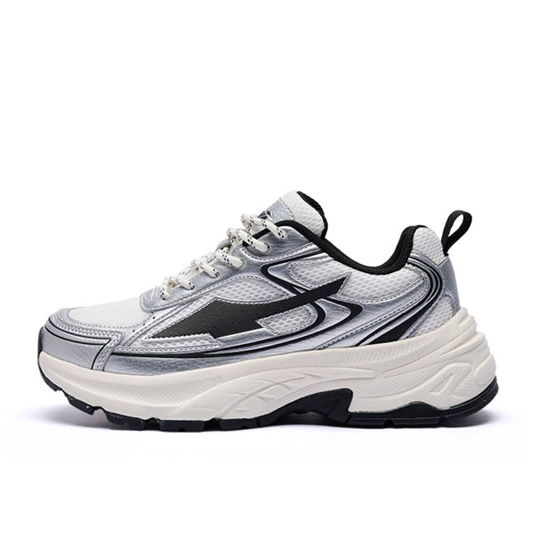 AVIA Leisure Collection Trendy Sneakers & Casual Shoes Low top Chunky Sneakers Unisex Silver White