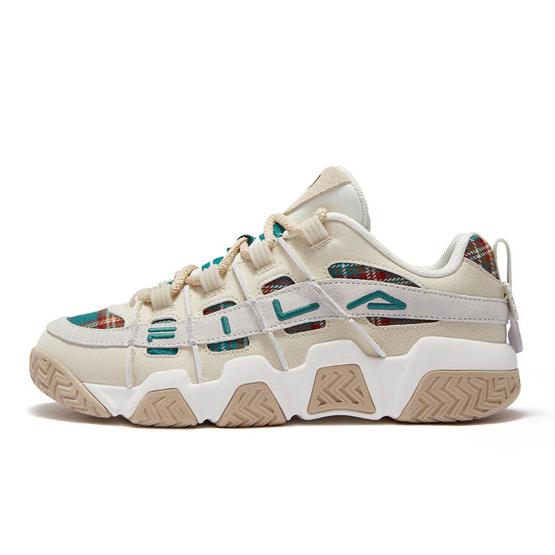 FILA FUSION BUSTER Puffy Shoes Low top Basketball Shoes Men's White Green