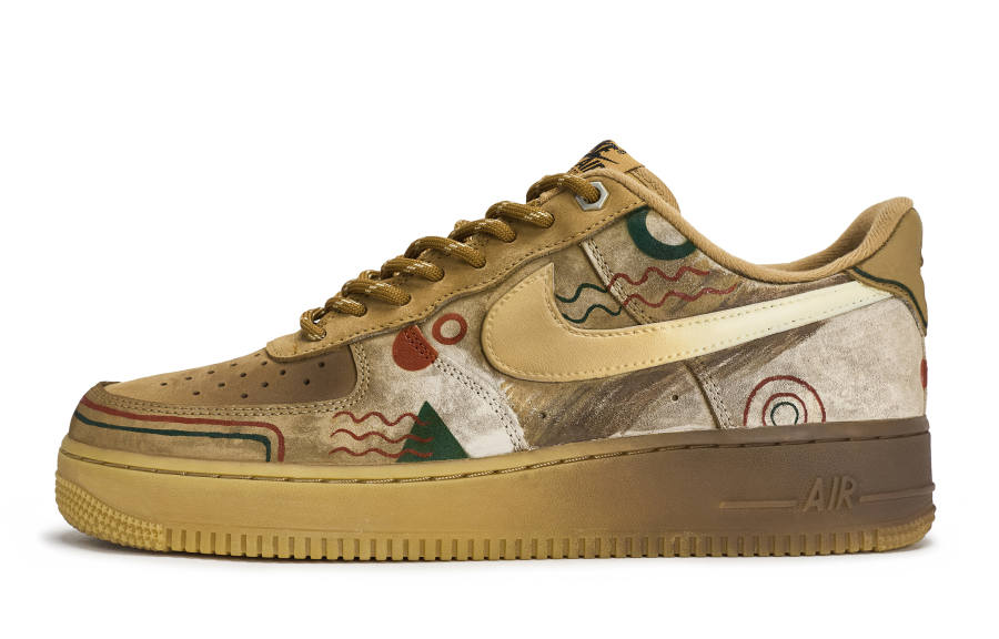Nike Nike Air Force 1 811 Manufacturing, Warm Night Song Low top Skateboard Shoes Unisex Wheat Brown