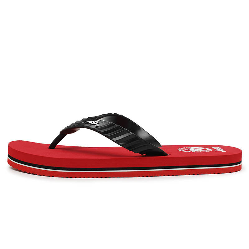 Jeep Odor Resistant Abrasion Resistant Slip Resistant Flip Flops Men's Red