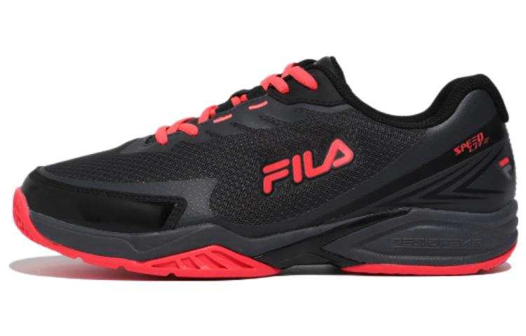 FILA Advantage T7 Advantage T7 Low top Abrasion Resistant Tennis Shoes Unisex Black Red Korean Style