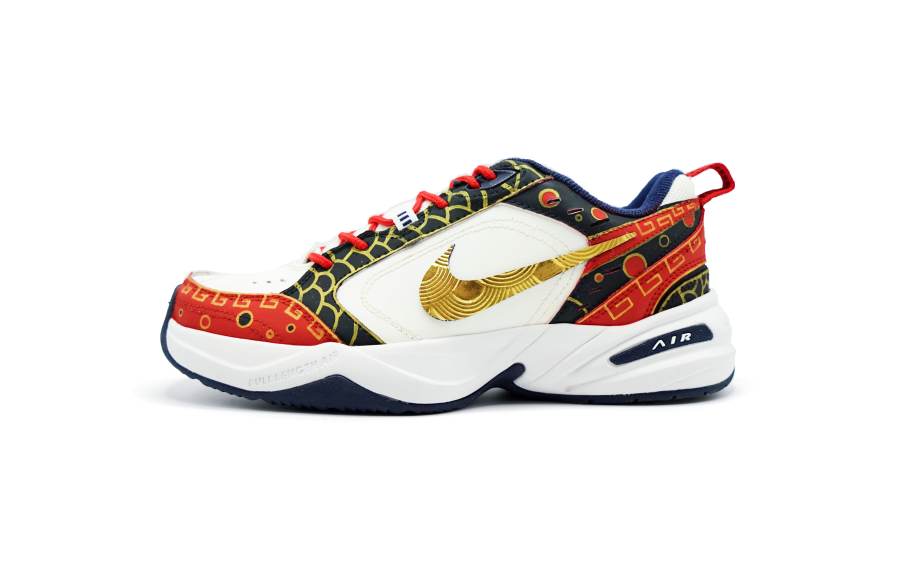 Nike Nike Air Monarch 4 The Fortune Of Koi Fish, Schrödinger's Cow Low top Chunky Sneakers Unisex Red