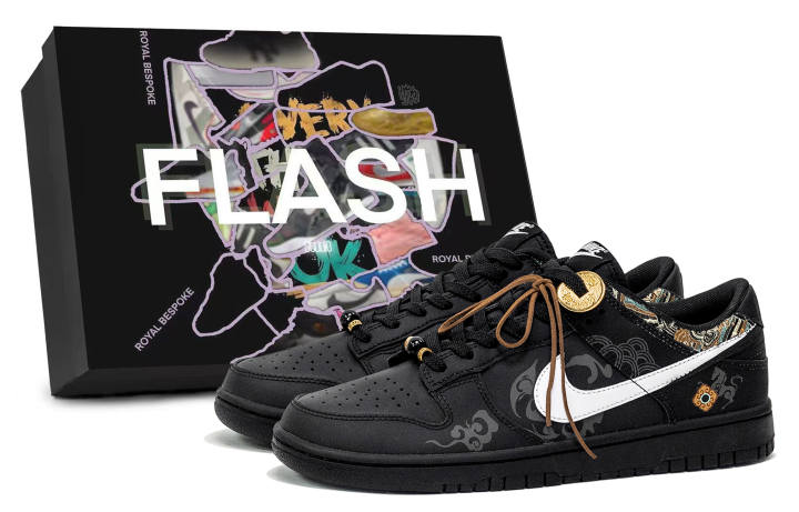 Nike Nike Dunk Old Scuffs, Box Included Abrasion Resistant Abrasion Resistant Low top Skateboard Shoes Men's Black White