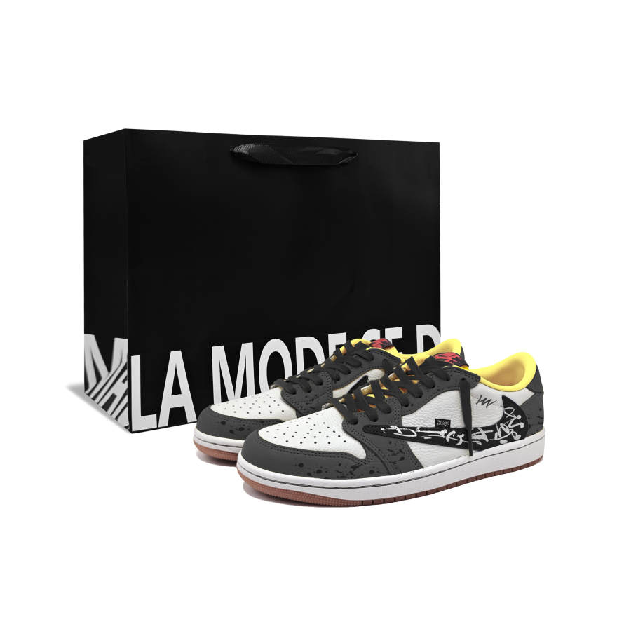 Nike Travis Scott X Nike Air Force 1 Vintage Basketball Shoes Unisex Low Top Gray