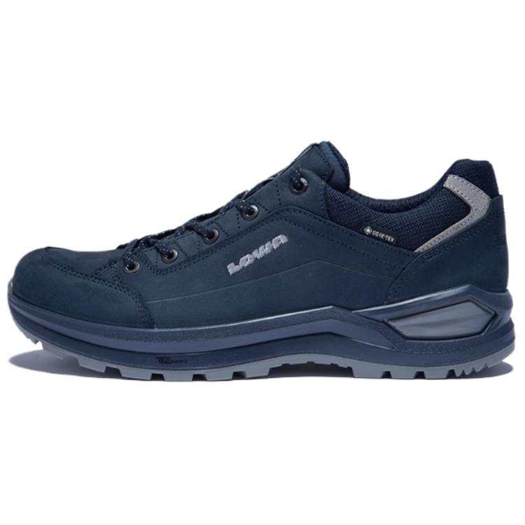 Lowa Renagade GTX Cushioning Slip Resistant Grip Low top Hiking Shoes Men's Navy Blue