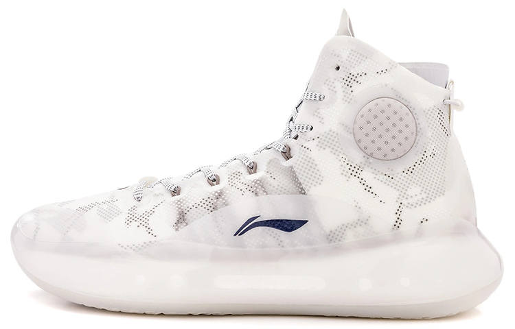 Li-Ning Aape X Li Ning YuShuai 14 Boom Basketball Shoes Men's High Top Standard White/Coin Gray