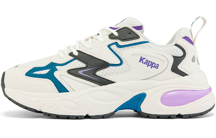 Kappa Synthetic Leather, Textile Low top Chunky Sneakers Women's White Purple