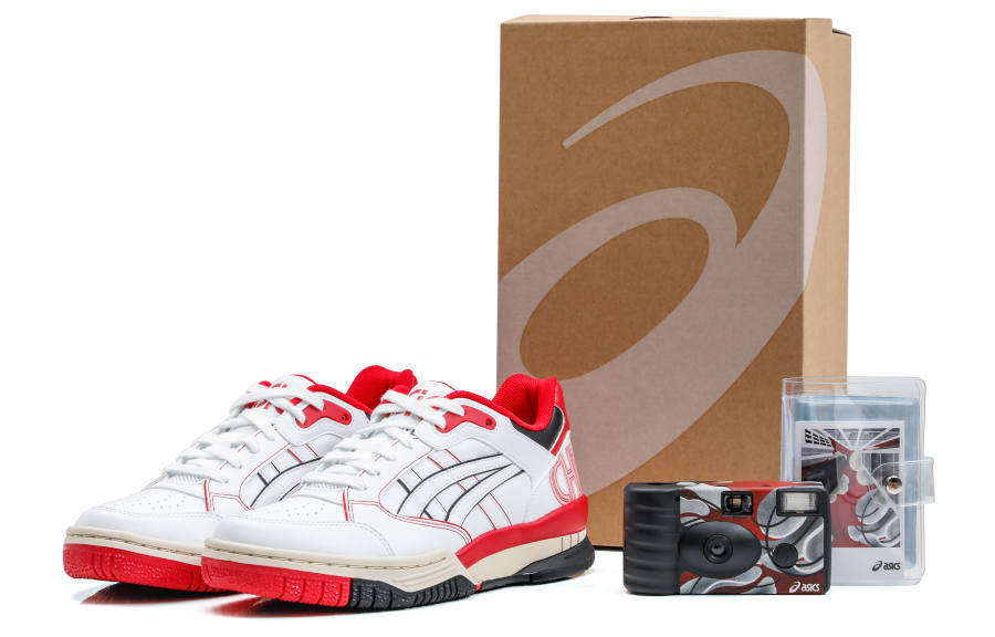 Asics Gel Spotlyte Low top Vintage Basketball Shoes Unisex White Red