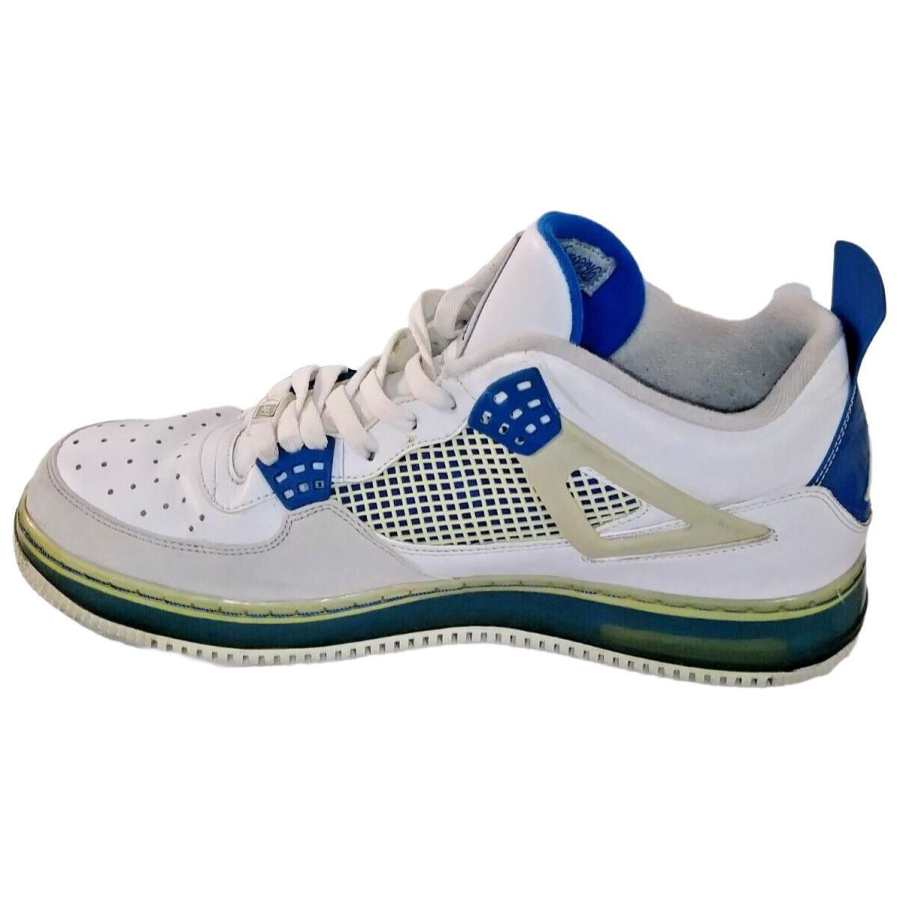 Jordan Jordan Air Jordan 1 Cushioning Slip Resistant Abrasion Resistant Low top Basketball Shoes Men's Blue White