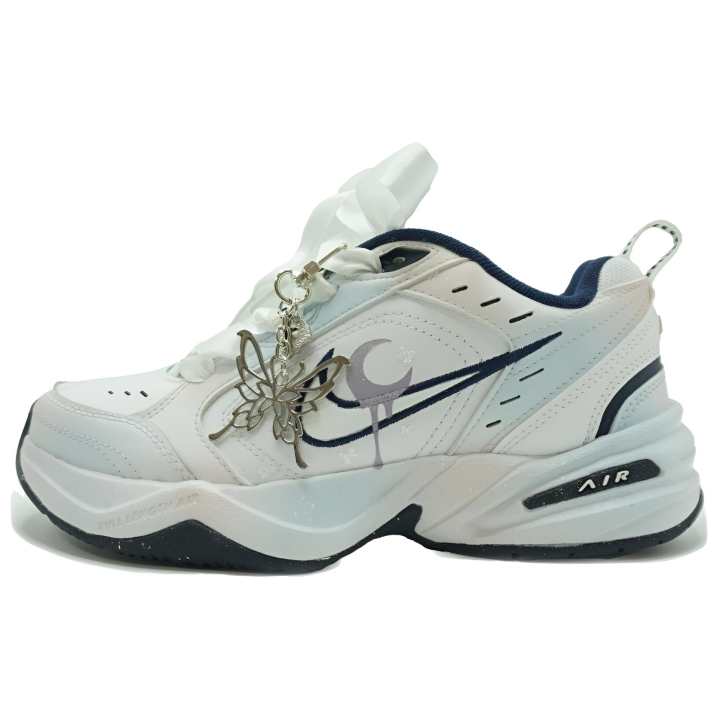 Nike Nike Air Monarch 4 Abrasion Resistant Low top Chunky Sneakers Unisex Blue White