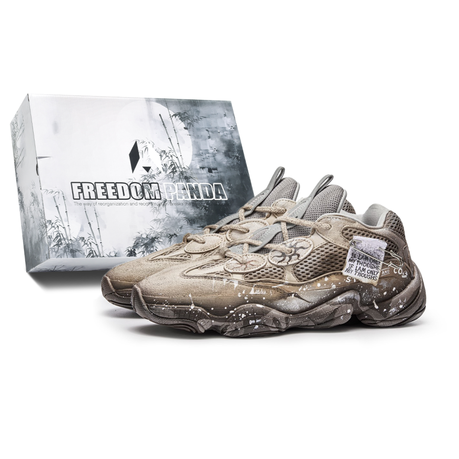 Adidas Adidas Yeezy 500 Free Panda, Box, Traditional Discussion Cushioning Abrasion Resistant Cushioning, Wear Resistant