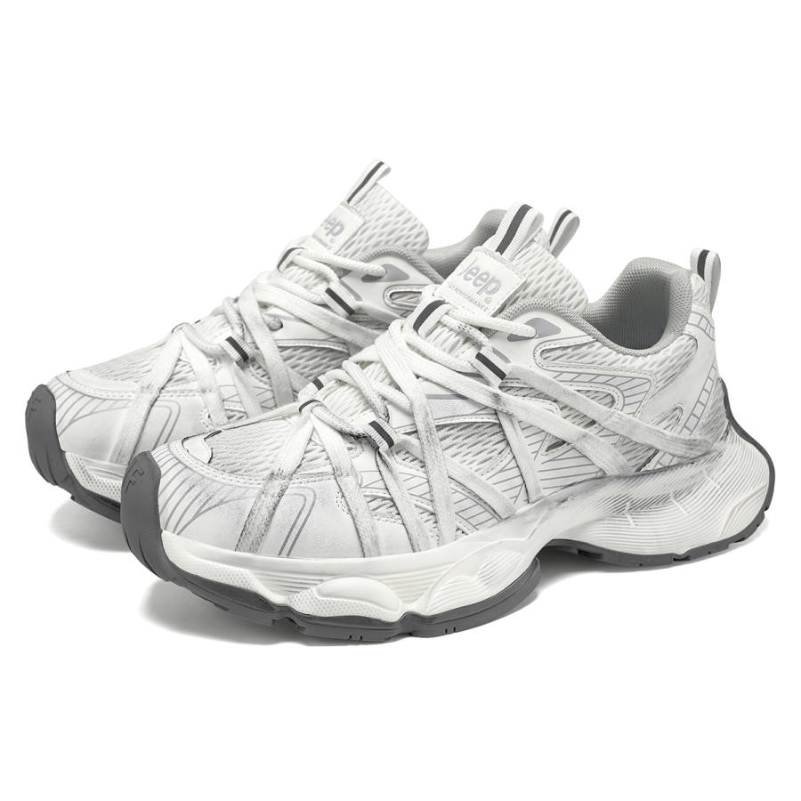 Jeep Star Shadow Cushioning Slip Resistant Abrasion Resistant Height Increasing Low top Chunky Sneakers Men's