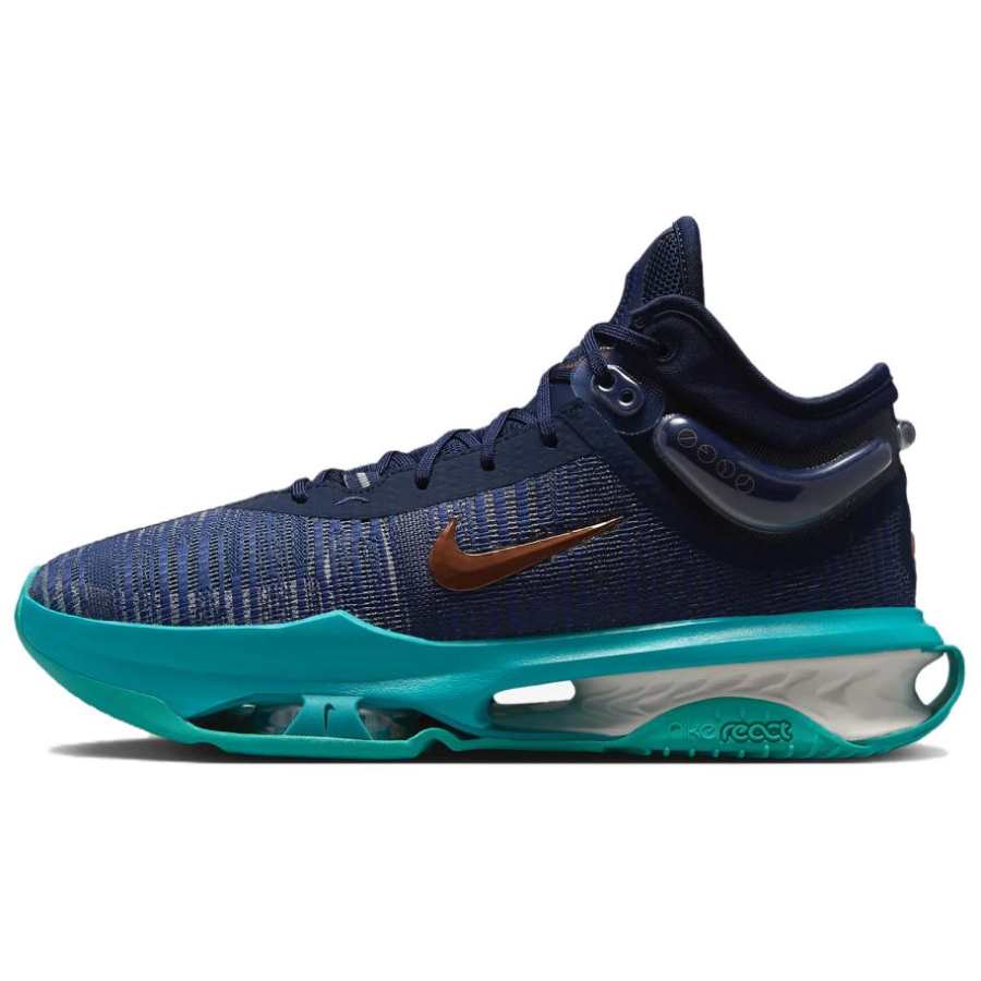Nike Nike Air Zoom G.T. Jump 2 Cushioning, Wear Resistant Mid top Basketball Shoes Men's Blue EP