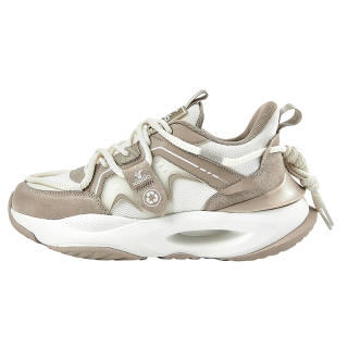 XIANG GUAN Athleisure Slip Resistant And Breathable Low top Chunky Sneakers Unisex Light Coffee