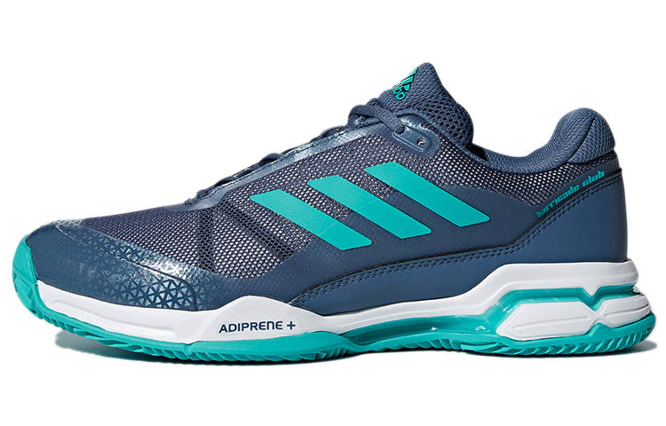 Adidas Adidas Barricade Club Fabric Comfortable Abrasion Resistant Low top Tennis Shoes Men's Blue Green