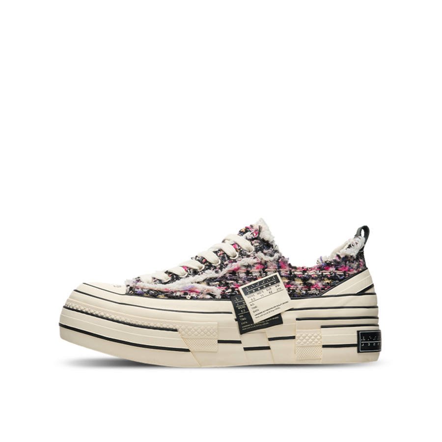 XVESSEL VESSEL Double Side Label Platform Shoes Low top Unisex Black Red