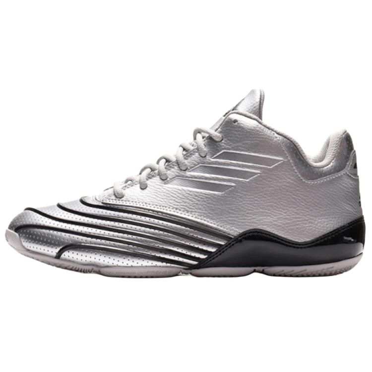 Adidas Adidas Return Of The Mac Slip Resistant Abrasion Resistant Mid top Basketball Shoes Men's Silver Black