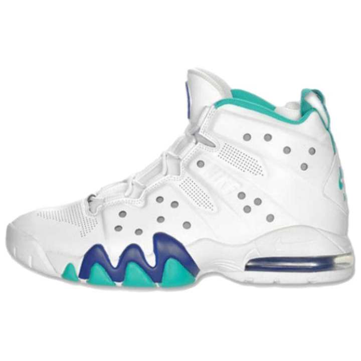 Nike Nike Air Max Barkley Abrasion Resistant Breathable High top Basketball Shoes Men's White