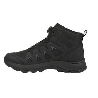 JIHUA Slip Resistant Abrasion Resistant Mid top Hiking Shoes Men's Black