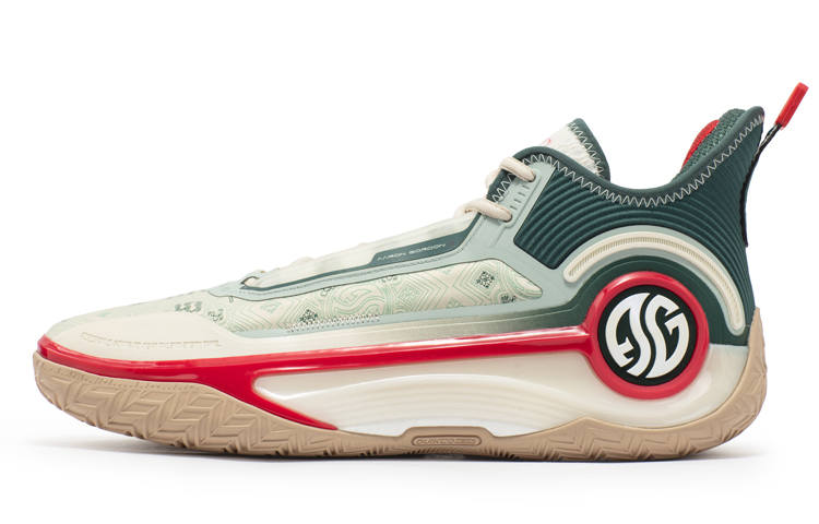 361° AG4 Basketball Shoes Men's Low Top Beige/Cyan