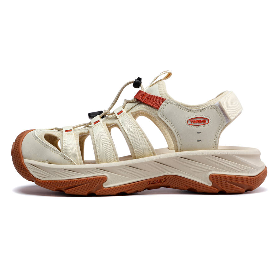 TOREAD Beach Sandals Men's Warm Gray \ Yellow \ Dark Gray