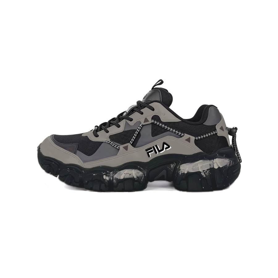 FILA Fluid Abrasion Resistant Low top Chunky Sneakers Unisex Black White