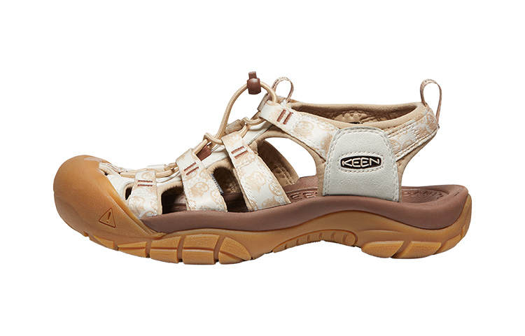 Keen Newport Retro Fabric Slip Resistant Cushioning Breathable River Trekking Shoes Women's White Brown