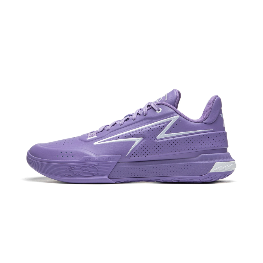 Li-Ning Li Ning Slip Resistant Abrasion Resistant Low top Basketball Shoes Men's Purple
