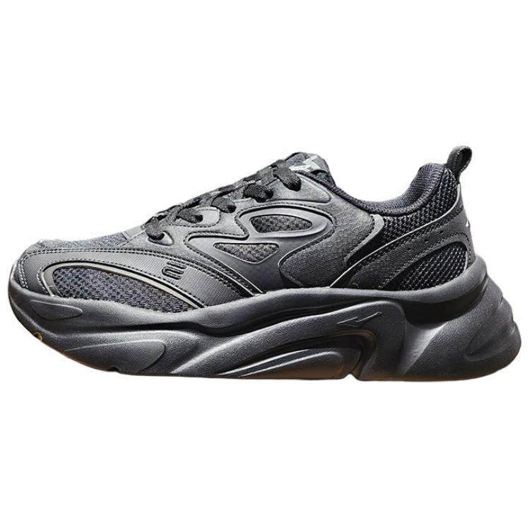 Erke Slip Resistant Cushioning Coverage Slip Resistant Cushioning Coverage Low top Chunky Sneakers Men's Jet Black