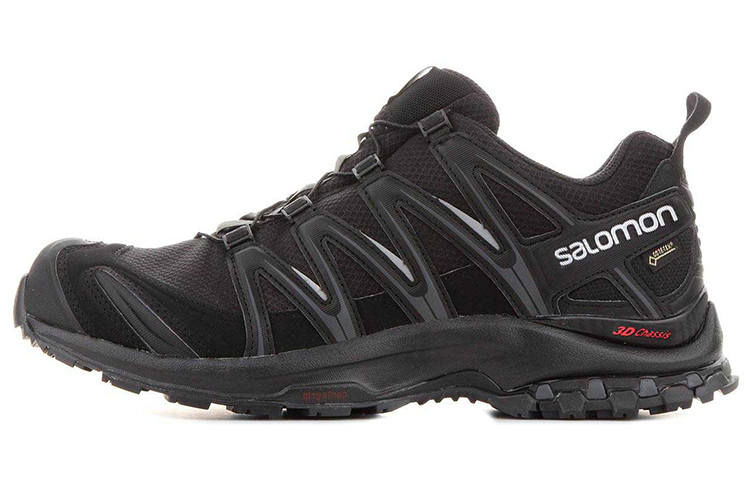 SALOMON XA PRO 3D Top Grain Cow Leather Breathable Low top Hiking Shoes Men's Black