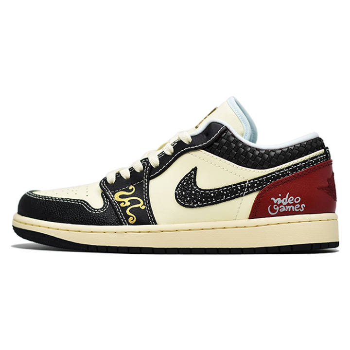 Jordan Jordan Air Jordan 1 Small Coal Ball Slip Resistant Abrasion Resistant Slip Resistant Abrasion Resistant Low top