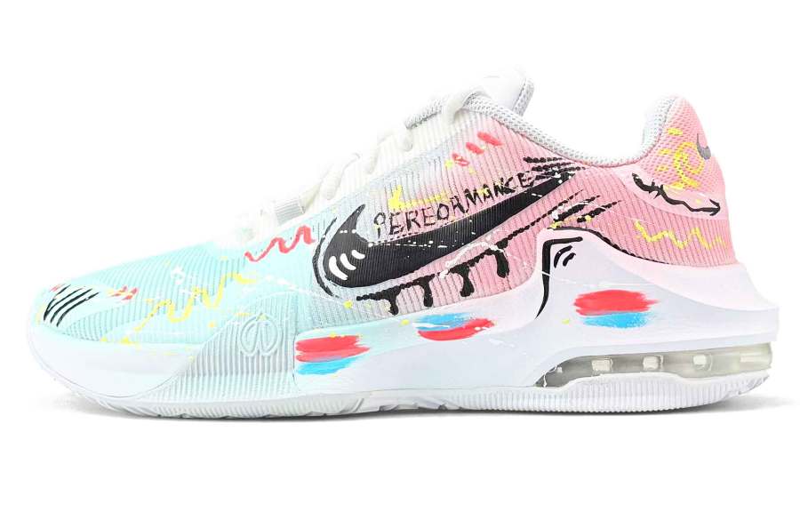 Nike Nike Air Max Impact 4 Abrasion Resistant Abrasion Resistant Low top Basketball Shoes Men's Blue Pink