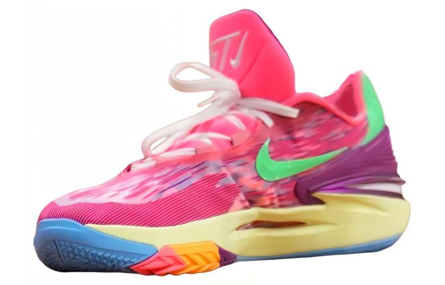 Nike Nike Air Zoom G.T. Cut 2 PE Abrasion Resistant Breathable Low top Basketball Shoes Men's Pink Purple Green