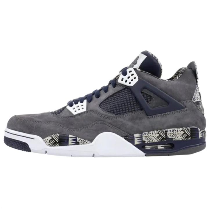 Jordan Jordan Air Jordan 4 Slip Resistant Abrasion Resistant Low top Basketball Shoes Unisex Gray