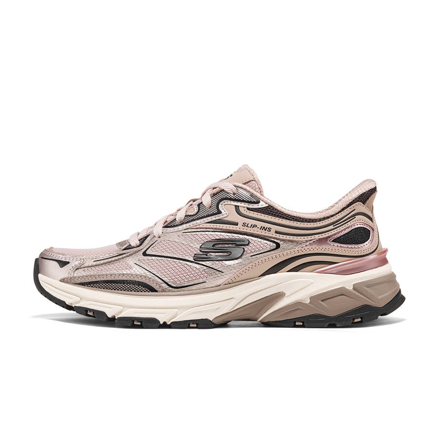 Skechers Silver Wing Shoes Low top Chunky Sneakers Women's Rose Red