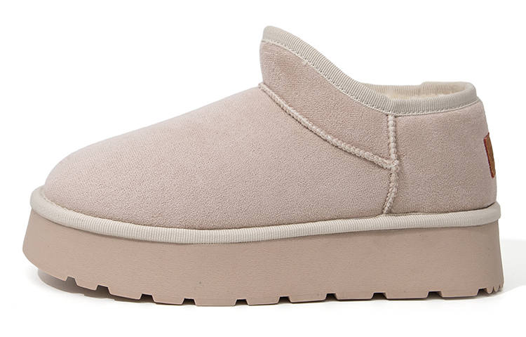 FEIYUE Fabric Thermal Abrasion-Resistant Short Snow Boots Women's Beige