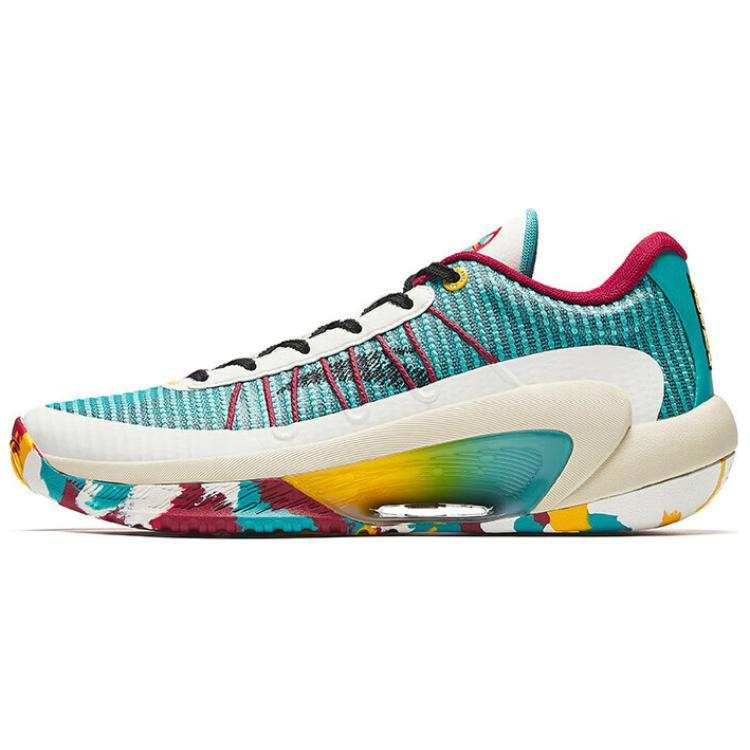 Anta 3 Point Rain Lite V2 Cushioning Low top Basketball Shoes Men's Green White Red