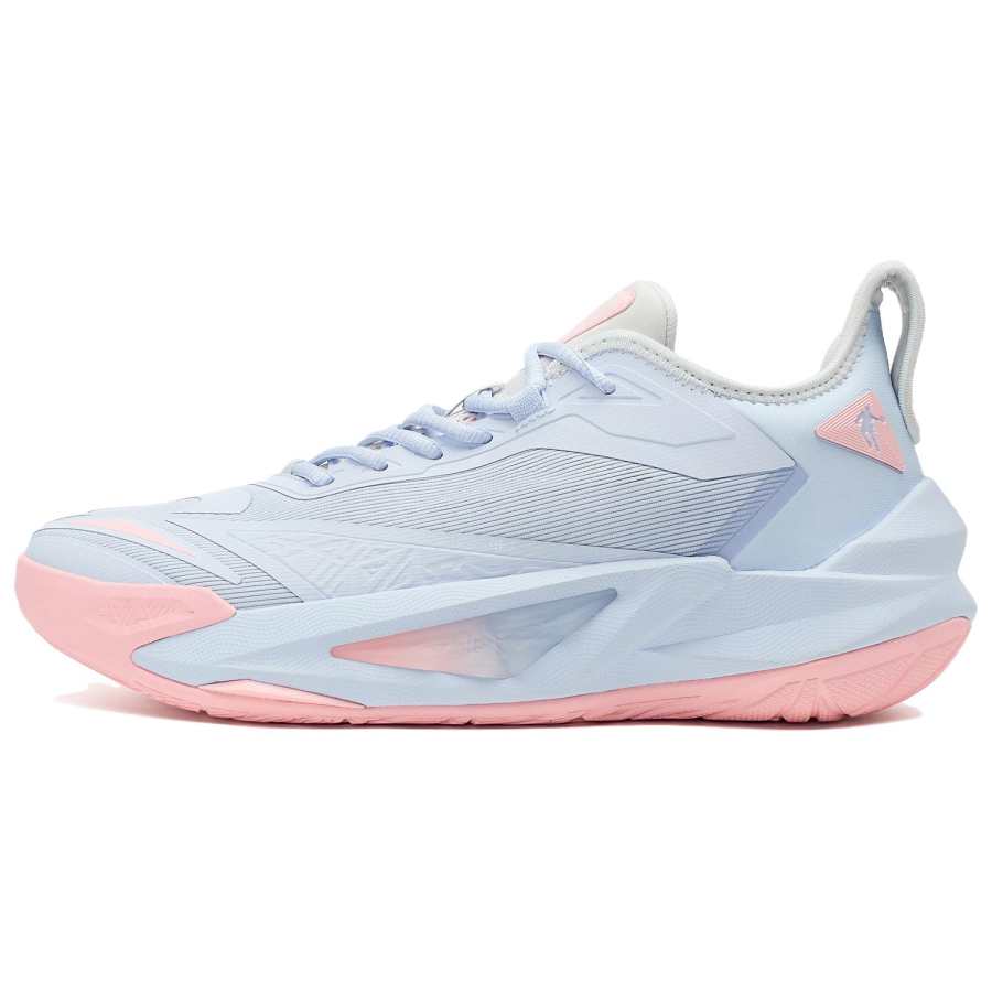 QIAODAN Cushioning, Wear Resistant Low top Basketball Shoes Men's Yi Purple Soft Pink
