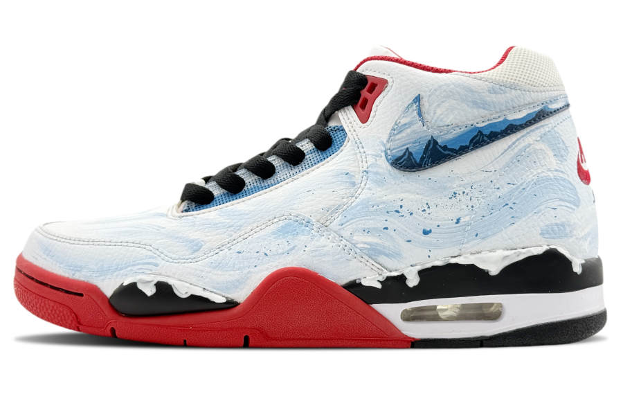 Nike Nike Flight Legacy Ocean Wide Sky Mid top Vintage Basketball Shoes Unisex Blue White