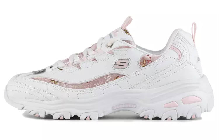Skechers D'Lites 1.0 D'LITES 1 Textile, Synthetic Leather Low top Chunky Sneakers Women's White Light Pink