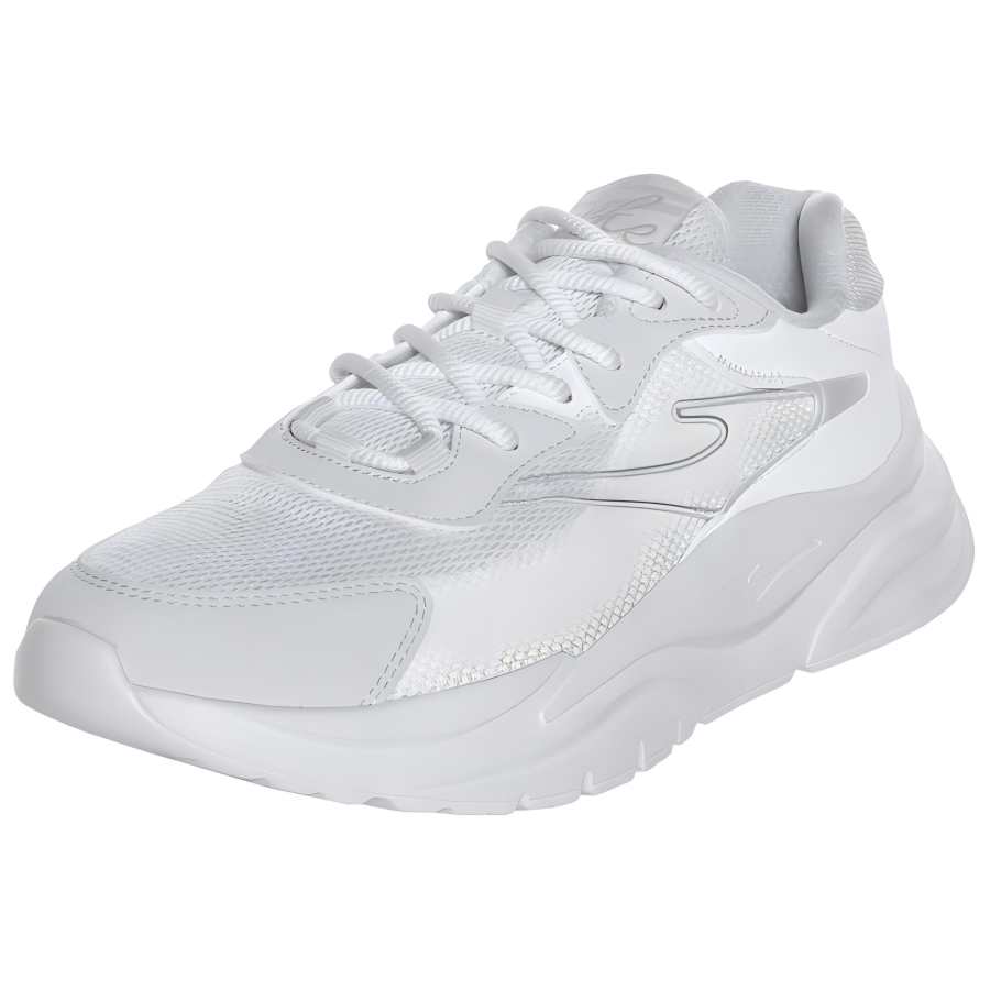 Erke Cushioning Abrasion Resistant Cushioning, Wear Resistant Low top Chunky Sneakers Men's White Gray