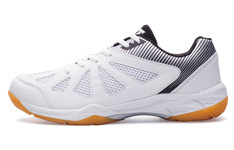 VOIT Slip Resistant Abrasion Resistant Low top Table Tennis Shoes Unisex White Black