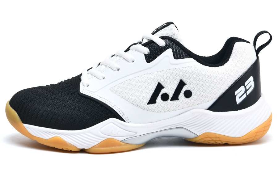 LEFUS Low top Badminton Shoes Unisex White Black