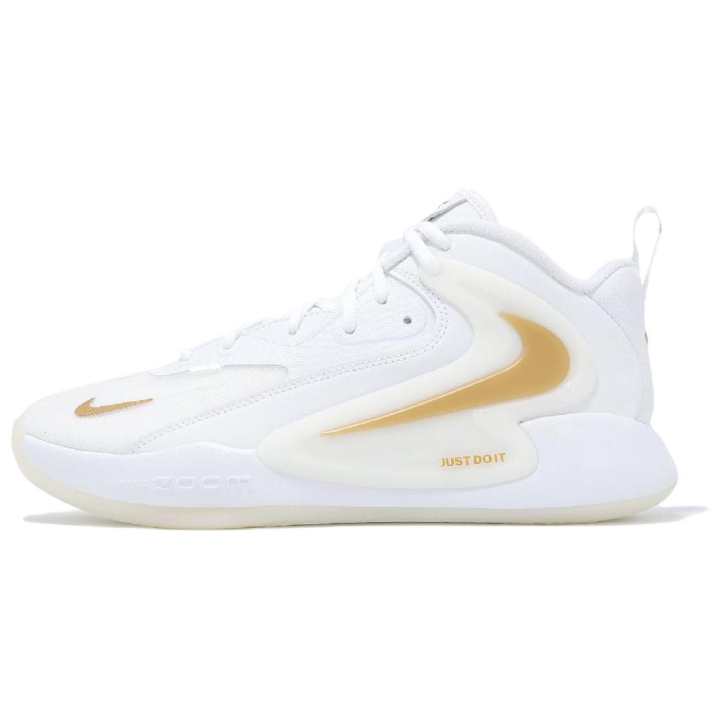 Nike Nike Slip Resistant Abrasion Resistant Low top Training Shoes Unisex White Gold