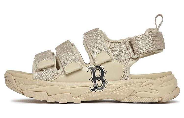 MLB Sandal Boston Red Sox Slip Resistant Abrasion Resistant Beach Sandals Unisex Beige