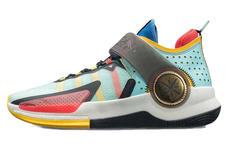 Li-Ning Li Ning Wade Fission 7 Comfortable Cushioning Slip Resistant Abrasion Resistant Mid top Basketball Shoes Men's Blue