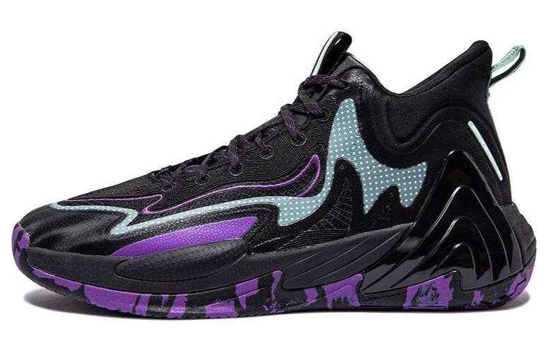 Erke Cushioning Textile, Synthetic Leather Slip Resistant Abrasion Resistant Coverage Support Mid top Basketball Shoes